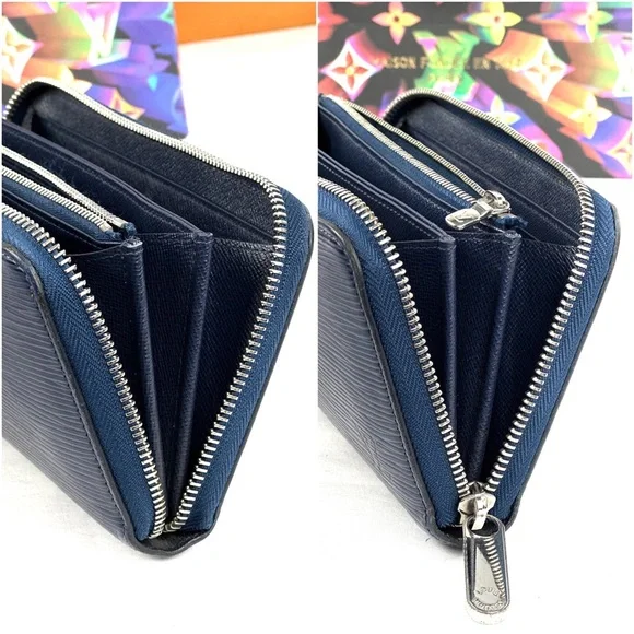 ❌SOLD❌ 💎 Louis Vuitton Navy Epi leather Zippy Wallet - Picture 7 of 14